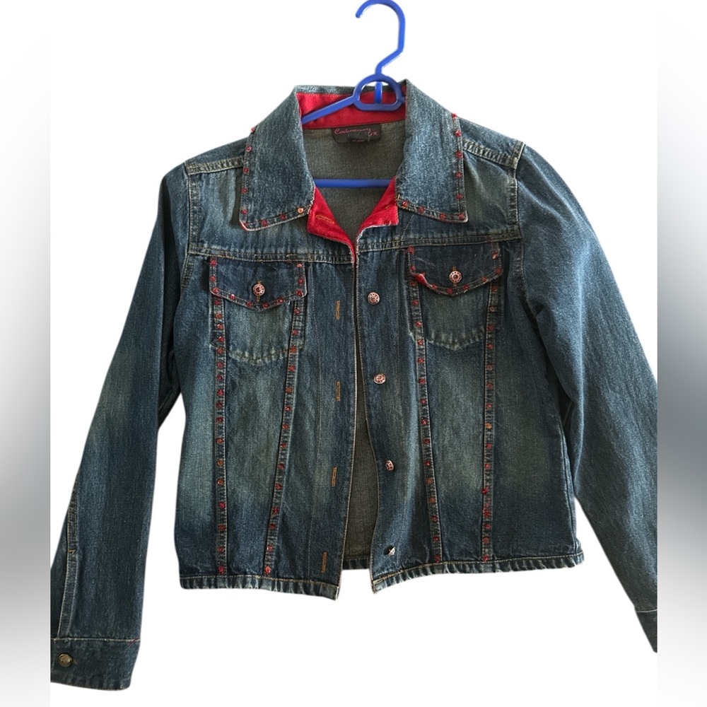 Vintage Contemporary Daniel K Embellished Denim Jacket SZ Small
